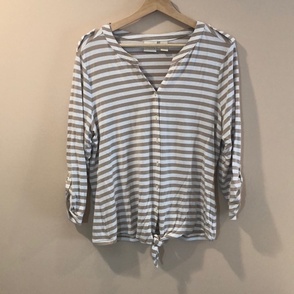 Chico's Tops - Chico’s Tie at Waist Button Down Top Small